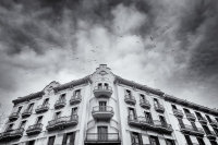 Carrer de Balmes, #30, with Moon and Seagulls, Barcelona, 2021