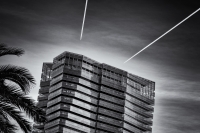 Besos-Diagonal, #5 (Exklusiv Apartments and Contrails). Barcelona, 2018