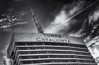 Sants, #8 (Torre Catalunya and Contrail). Barcelona, 2018